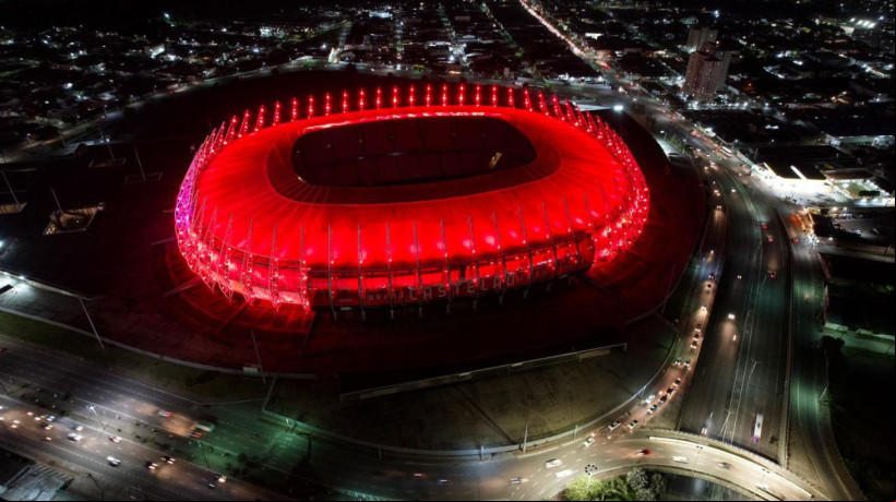 Arena CastelÃ£o serÃ¡ iluminada de vermelho para incentivar doaÃ§Ã£o de sangue nesta sexta-feira, 13   