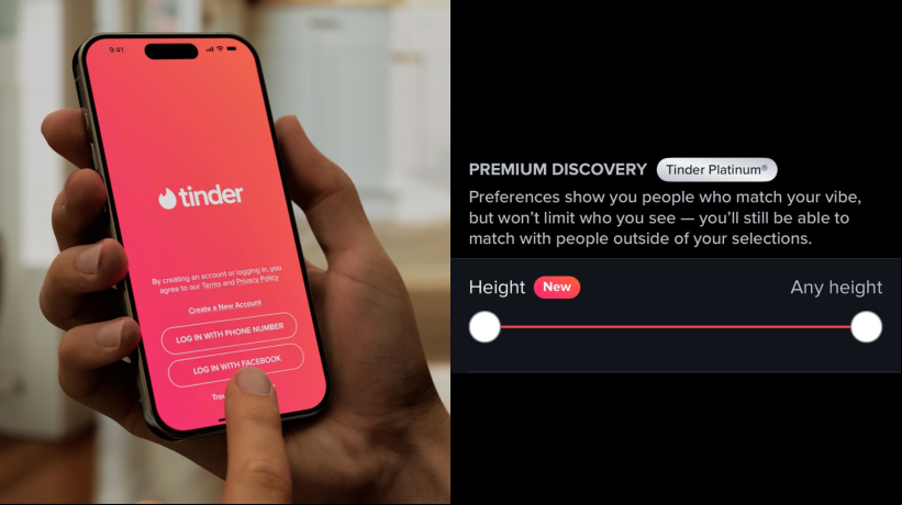 O filtro de altura no TInder é destinado apenas a usuários pagantes da versão do aplicativo
